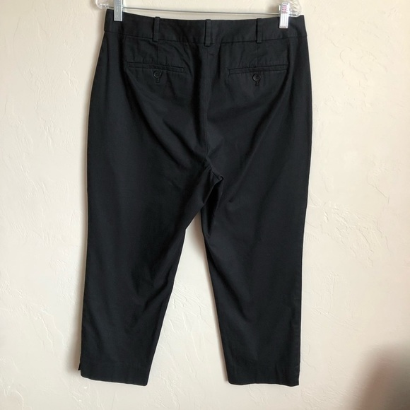 Talbots Black Curvy Relaxed Cropped Chino Pants - Picture 4 of 8